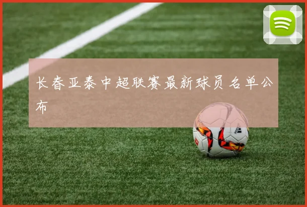 长春亚泰中超联赛最新球员名单公布